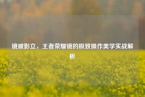 镜破影立，王者荣耀镜的极致操作美学实战解析