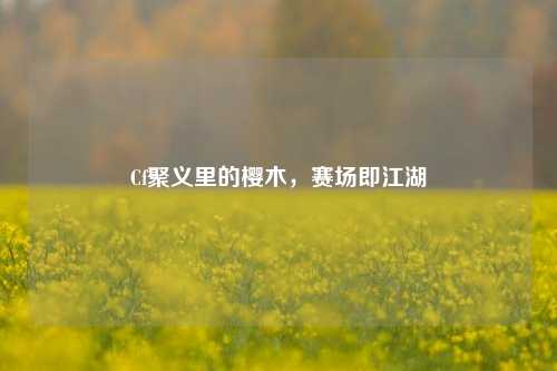 Cf聚义里的樱木,赛场即江湖