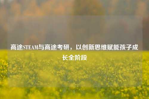 高途STEAM与高途考研，以创新思维赋能孩子成长全阶段
