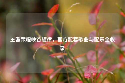 王者荣耀峡谷旋律,官方配套歌曲与配乐全收录