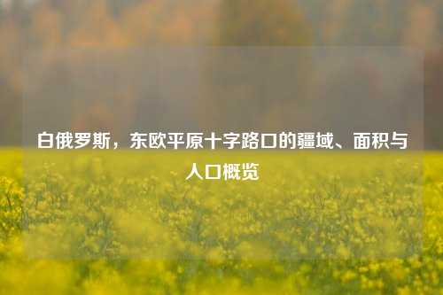 白俄罗斯,东欧平原十字路口的疆域、面积与人口概览