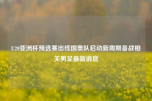 U20亚洲杯预选赛出线国奥队启动新周期备战相关男足最新消息