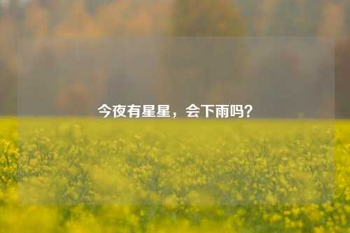 今夜有星星，会下雨吗？