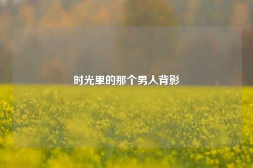 时光里的那个男人背影