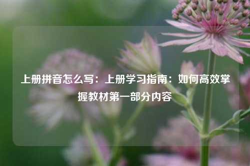 上册拼音怎么写：上册学习指南：如何高效掌握教材第一部分内容